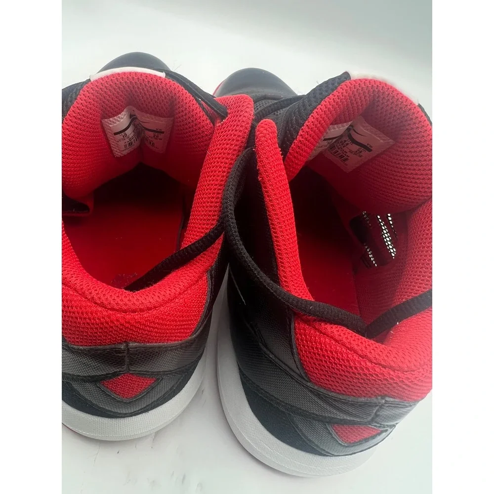 Nike Air Overplay IX Basketball‎ Shoes 10 Black Red 831572-004 Mid Top Sneaker